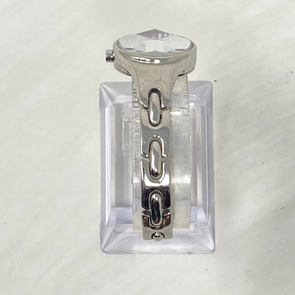 Fossil F2 Watch Women 23mm Silver Tone Purple Faceted Dial 30M New Battery 6.25" - Picture 7 of 15